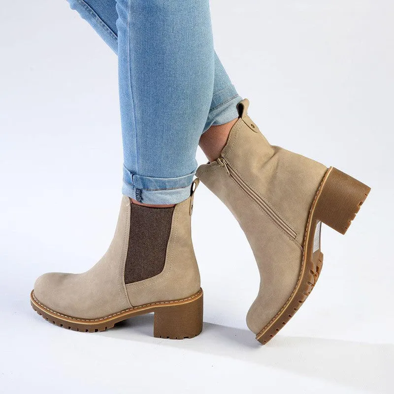Soft Style by Hush Puppies Jimi Contrast Ankle Boot - Stone