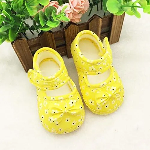 Toddler Baby Soft Sole Bowknots Shoes Infant Child Flat Shoes Kids Baby Printing Newborn Cloth Shoes