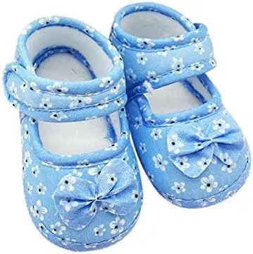 Toddler Baby Soft Sole Bowknots Shoes Infant Child Flat Shoes Kids Baby Printing Newborn Cloth Shoes