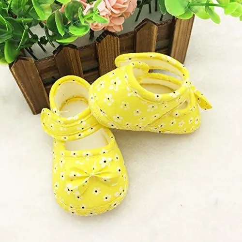 Toddler Baby Soft Sole Bowknots Shoes Infant Child Flat Shoes Kids Baby Printing Newborn Cloth Shoes