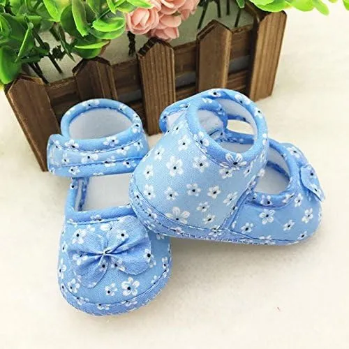 Toddler Baby Soft Sole Bowknots Shoes Infant Child Flat Shoes Kids Baby Printing Newborn Cloth Shoes