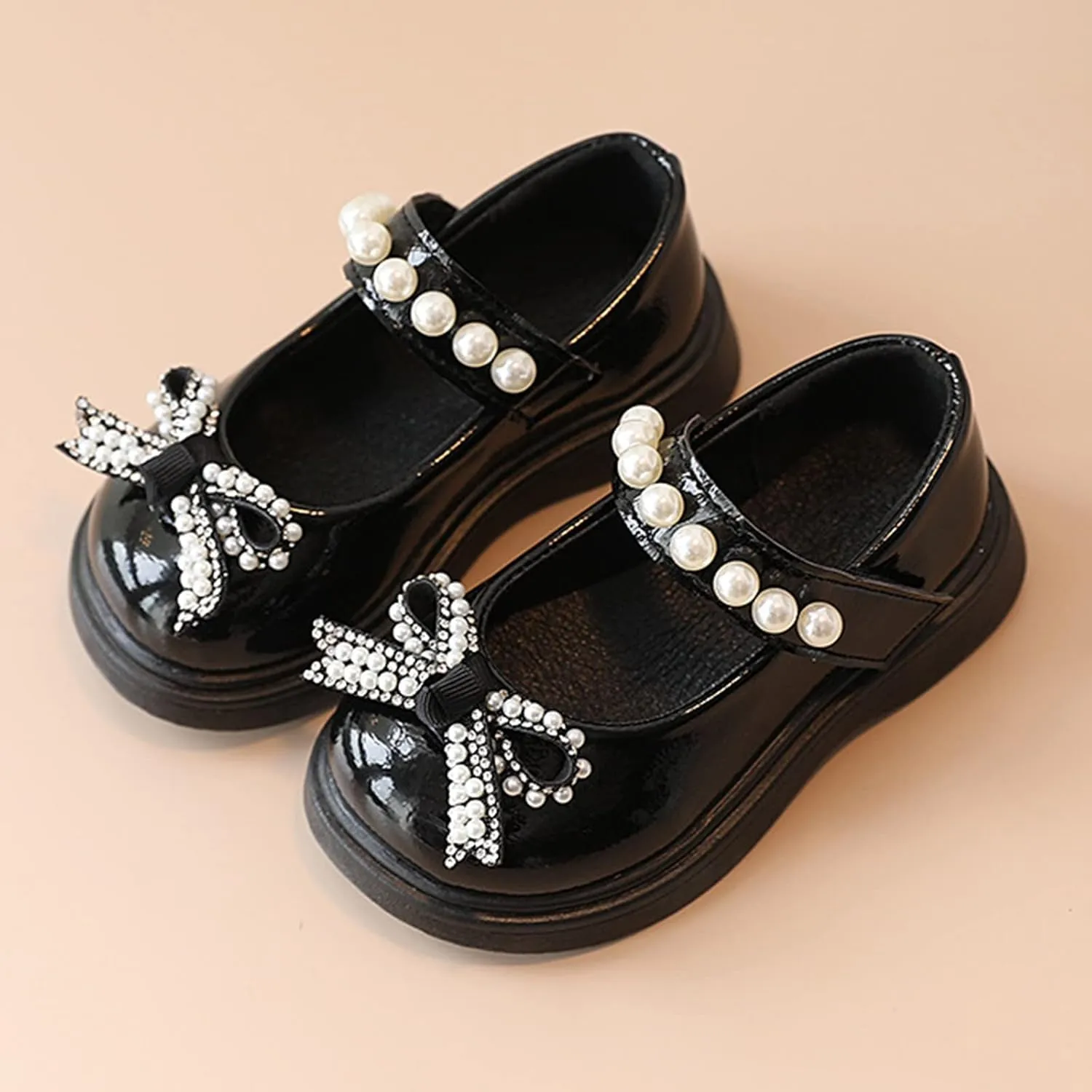 Toddler Girls Platform Mary Jane Shoes Bow Girls Dress Shoes Little Girl School Uniform Oxford Shoes for Girl Flats