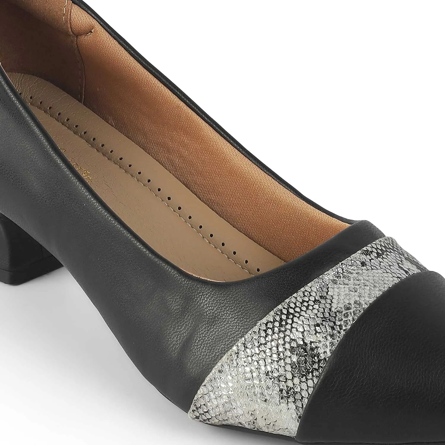 Tresmode Frankfort Black Women's Dress Kitten Heel Pumps