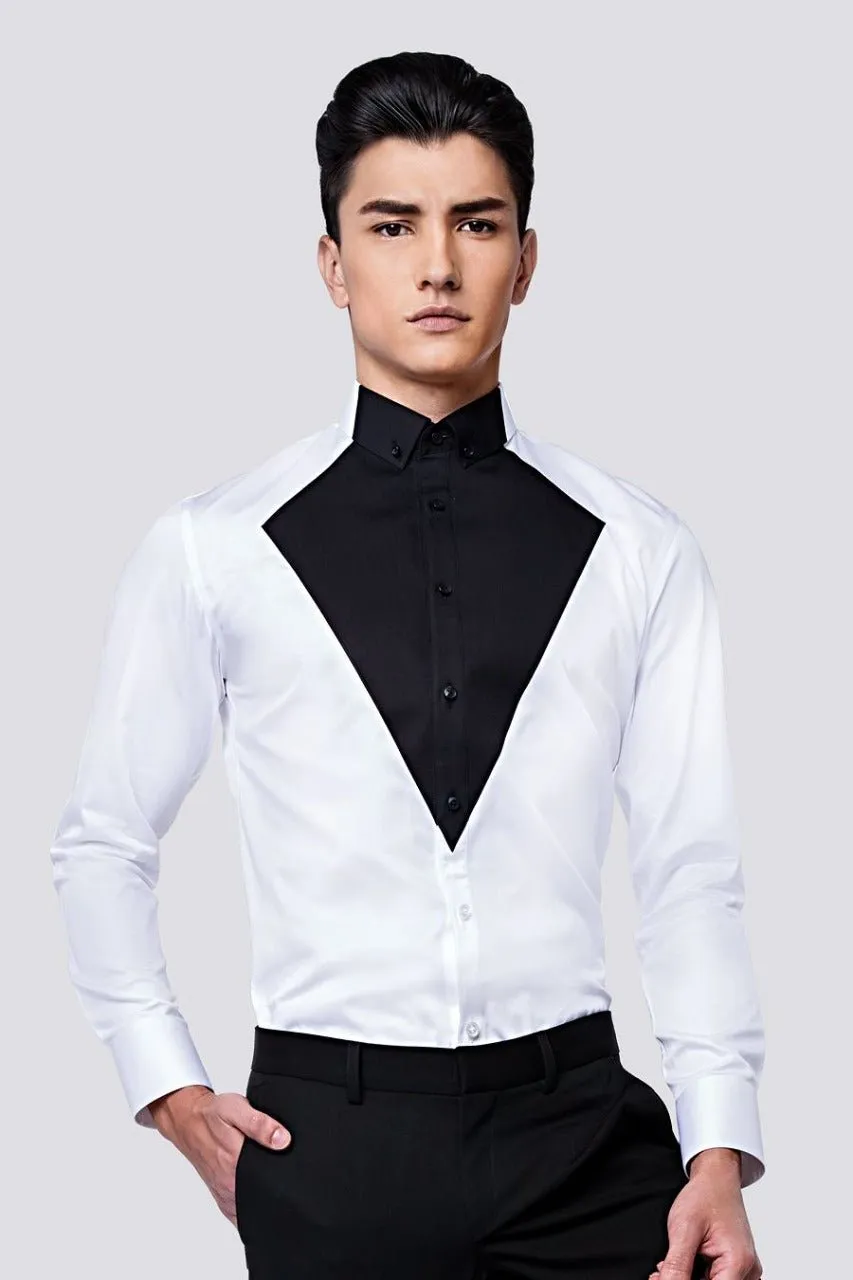 Tuxedo-Inspired Designer Shirt
