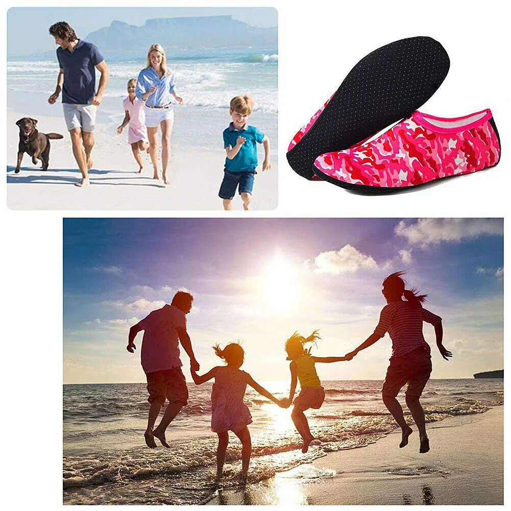 US 2 Pairs Outdoor Beach Swimming Aqua Socks Quick-Dry Barefoot Shoes Men Women
