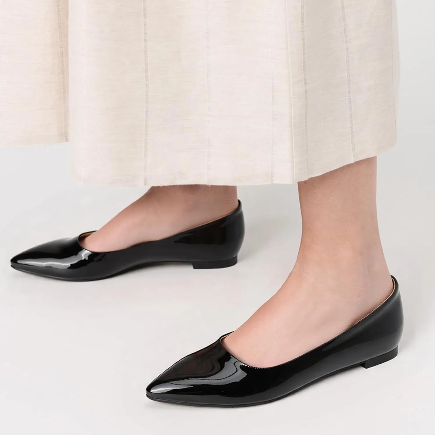 Walking Flats Women Daily Pointed Toe Work Dolly Shoes