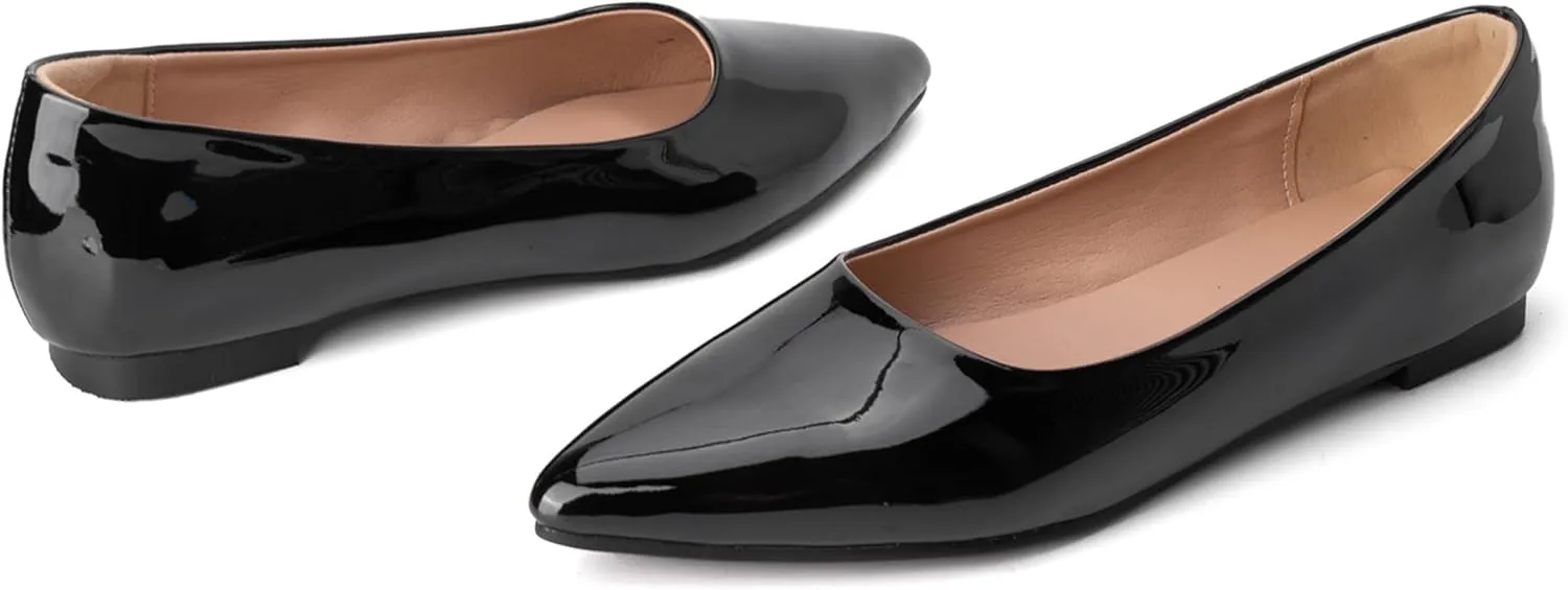 Walking Flats Women Daily Pointed Toe Work Dolly Shoes