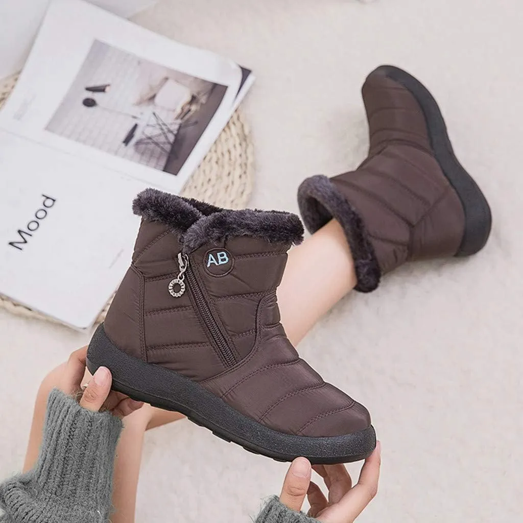 Winter Boots for Woman Cute Adult Snow Boots Women Size 9 Wide Snow Boots Women Cute Womens Duck Boots Waterproof Size 11 Botas De Frio Para Mujer Bajitas De Cuero