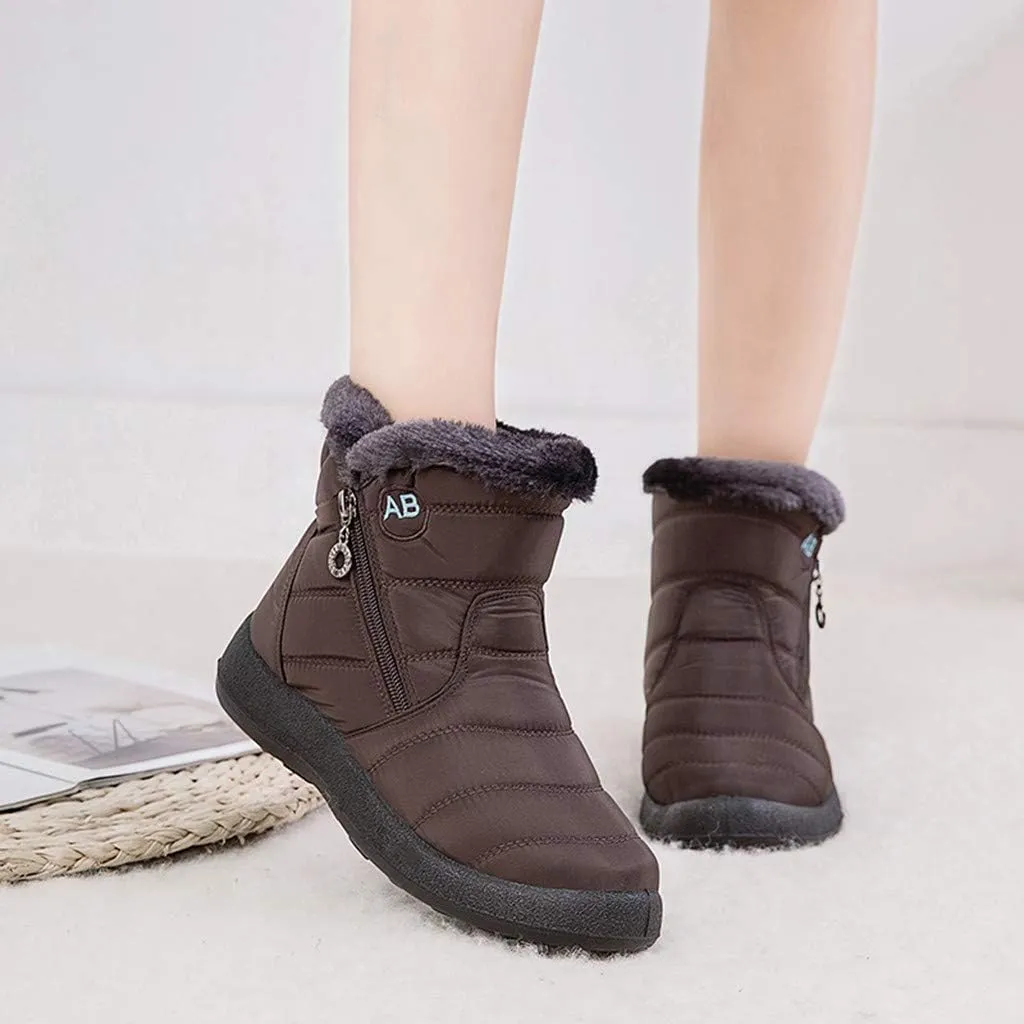 Winter Boots for Woman Cute Adult Snow Boots Women Size 9 Wide Snow Boots Women Cute Womens Duck Boots Waterproof Size 11 Botas De Frio Para Mujer Bajitas De Cuero