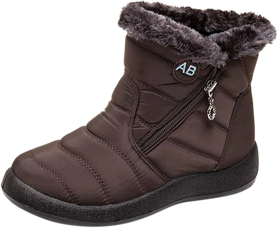 Winter Boots for Woman Cute Adult Snow Boots Women Size 9 Wide Snow Boots Women Cute Womens Duck Boots Waterproof Size 11 Botas De Frio Para Mujer Bajitas De Cuero